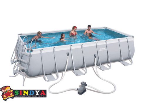 בריכת שחייה אולטרה צינורות מלבנית 671X366X132 BESTWAY 56471
