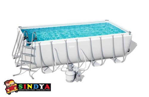 בריכת שחייה אולטרה צינורות מלבנית 488X244X122 BESTWAY 56671
