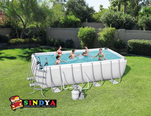 בריכת שחייה אולטרה צינורות מלבנית 488X244X122 BESTWAY 56671