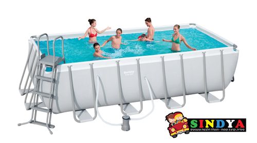 בריכת שחייה אולטרה צינורות מלבנית 488X244X122 BESTWAY 56670