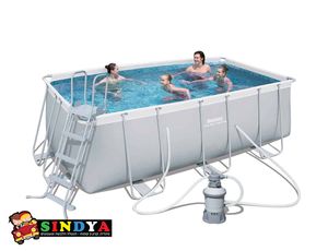 בריכת שחייה אולטרה צינורות מלבנית 412X201X122 BESTWAY 56457