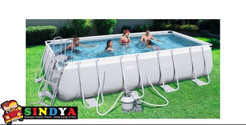 בריכת שחייה אולטרה צינורות מלבנית 412X201X122 BESTWAY 56456