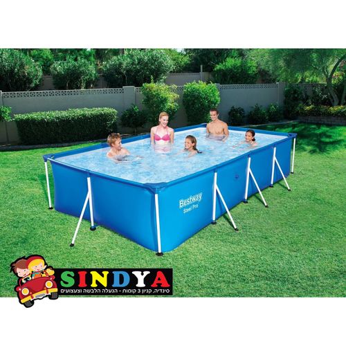 בריכת עמודים מלבנית ביתית 400X211X81  BESTWAY 56405