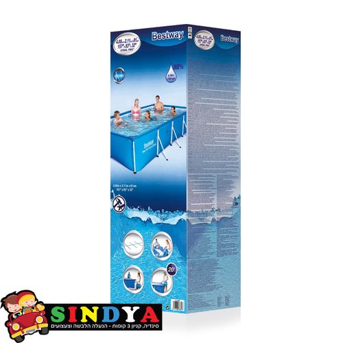 בריכת עמודים מלבנית ביתית 400X211X81  BESTWAY 56405