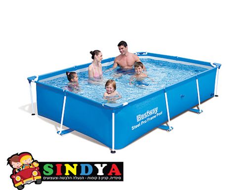בריכת עמודים מלבנית ביתית 300X201X66  BESTWAY 56404
