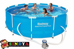 בריכת עמודים  עגולה קוטר 366 56260 עומק 100 BESTWAY