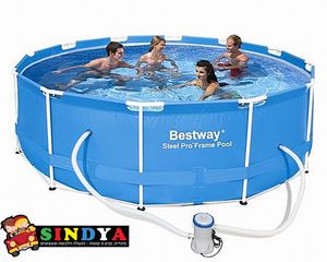 בריכת עמודים  עגולה קוטר 366 56420 עומק 122 BESTWAY