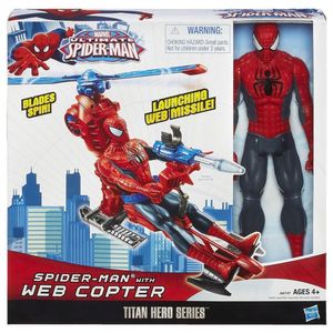 ספיידרמן - דמות ספיידרמן שחור עם הליקופטר SPIDERMAN