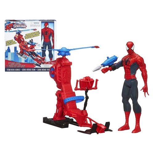 ספיידרמן - דמות ספיידרמן שחור עם הליקופטר SPIDERMAN
