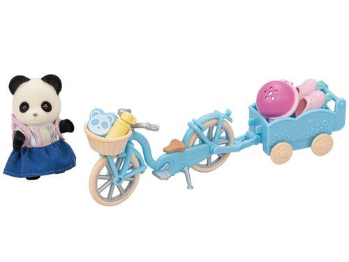 משפחת סילבניאן - פנדה עם אופניים ועגלה  - Sylvanian Families 5652