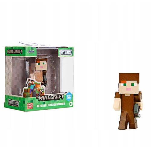 מיינקראפט - דמות אלקס בחליפת שריון מעור - MINECRAFT JADA METALFIGS ALEX IN LEATHER ARMOR