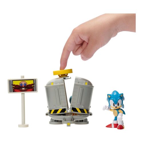 סוניק - מארז דיורמה בובות 6 ס''מ  ואביזרים  - SONIC THE HEDGEHOG