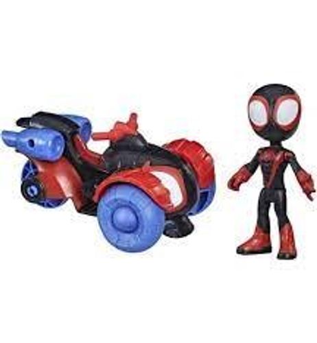ספיידי דמות מיילס מוראלס + מכונית משוך וסע - SPIDEY