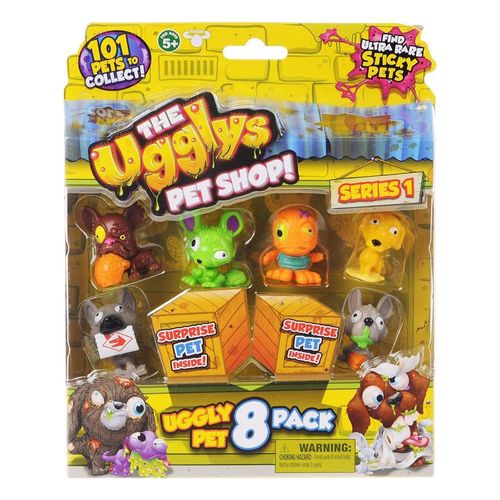מארז 8 דמויות זבלונים  - The Ugglys Pet Shop