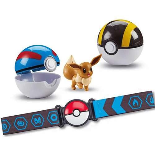 פוקימון - מארז 2 פוקדורים + דמות וחגור נשיאה - POKEMON