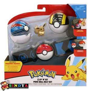 פוקימון שני פוכדור , חגורה ודמות איווי - POKEMON