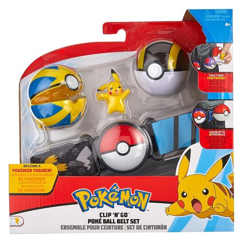 פוקימון - שני פוכדור חגורה ודמות פיקאצ'ו - POKEMON