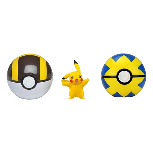 פוקימון - שני פוכדור חגורה ודמות פיקאצ'ו - POKEMON