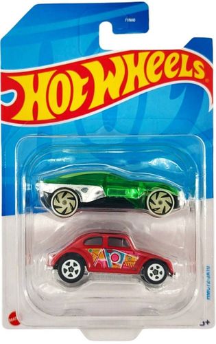 הוט ווילס - מארז 2 מכוניות מירוץ קנה מידה  1:64 - HOT WHEELS