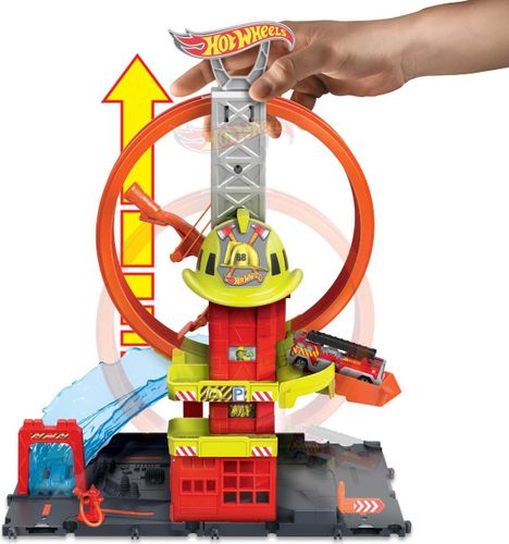 הוט ווילס - תחנת כיבוי אש כולל מסלול ולופ  - Hot Wheels HKX4