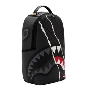 SPRAYGROUND תיק גב מטורף CENTER RIP REVEALING GRAY CHECK BACKPACK
