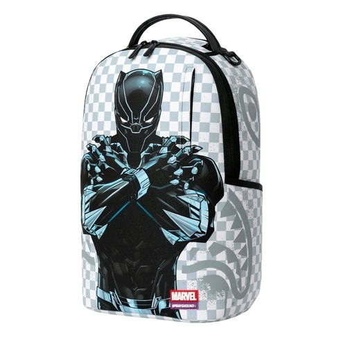  SPRAYGROUND MARVEL BLACK PANTHER WAKANDA FOREVER ON WHITE CHECK 