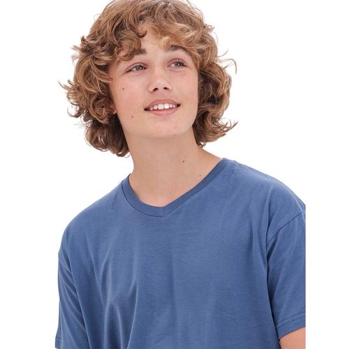 חולצת בית ספר ילדים שרוול קצר צווארון V
