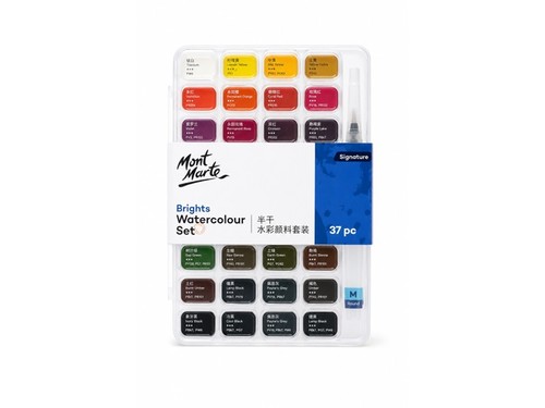 סט 36 צבעי מים Mont Marte Signature Brights — ‏37 חלקים