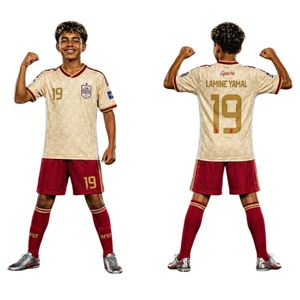 חליפת כדורגל ספרד לאמין ימאל תלבושת חוץ מונדיאל 2026