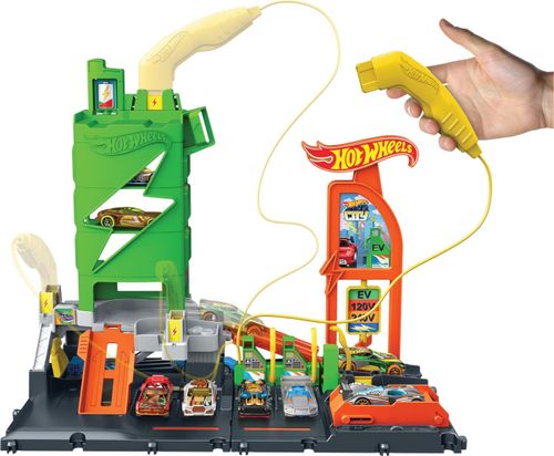 הוט ווילס - עיר מארז טעינת מכוניות + מכונית - Hot Wheels HTN79