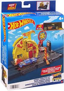 הוט ווילס - עיר חנות פיצה או תחנת תדלוק  - HOT WHEELS HMD53