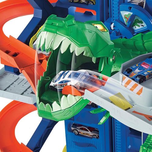 הוט ווילס - חניון מכוניות ענק עם טי רקס - HOT WHEELS GJL14
