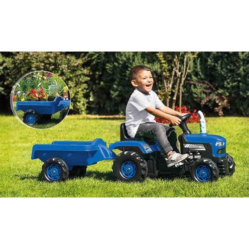 דולו - טרקטור פדלים + עגלה בצבע כחול 8046 - DOLU