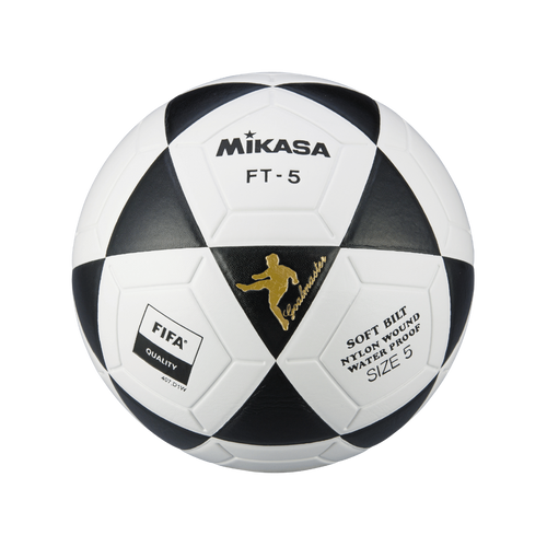 כדור כדורגל 5  לבן שחור מיקאסה - Mikasa 5 FT-5 Fifa Quality