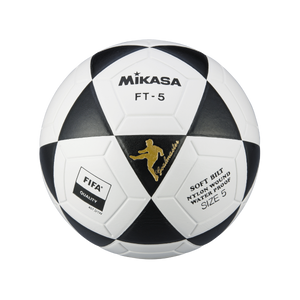 כדור כדורגל 5  לבן שחור מיקאסה - Mikasa 5 FT-5 Fifa Quality