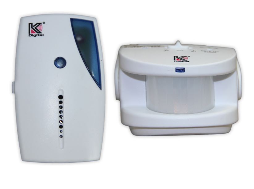 גלאי נפח עם פעמון אלחוטי דיגיטלי טווח קליטה 280 מטר