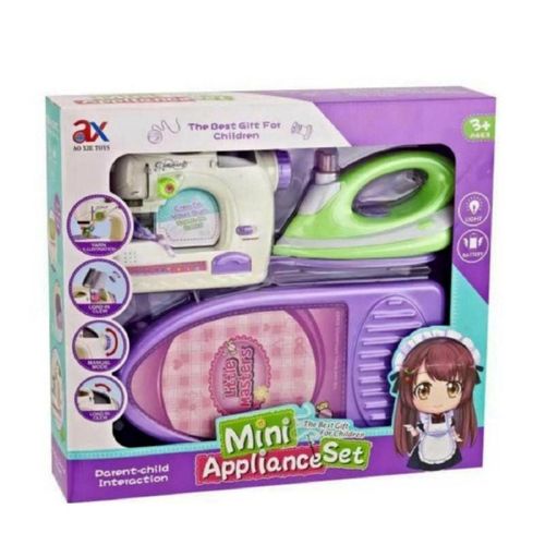 סט מכונת תפירה + מגהץ וקרש