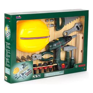 בוש סט כלי עבודה + מברגה חשמלית + קסדה לילדים  Klein Bosch Mini