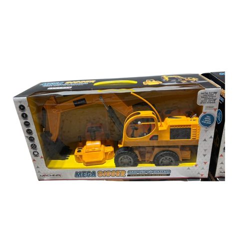 מחפרון ענק  1:12 עם יחידת שליטה 5 ערוצים - MACHINA MEGA DIGGER