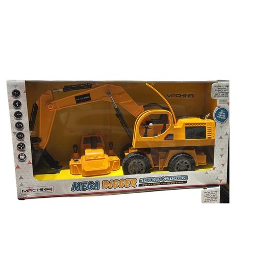 מחפרון ענק  1:12 עם יחידת שליטה 5 ערוצים - MACHINA MEGA DIGGER