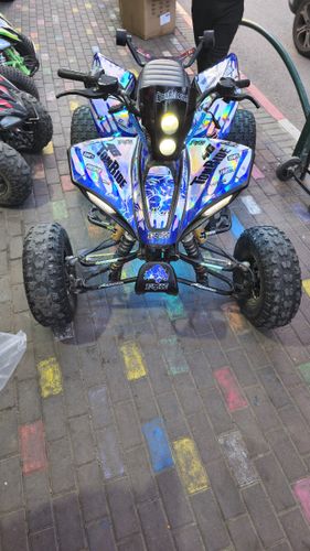 סט מדבקות ניקל נצנץ בעיצוב אישי DESIGN 2 לטרקטורון חשמלי - Tomride 400/500