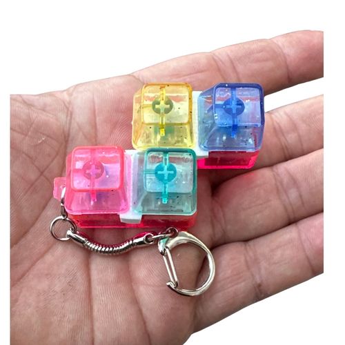 מחזיק מפתחות מקלדת לחצנים מאירים Fidget Toy בצורת Z