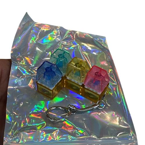 מחזיק מפתחות מקלדת לחצנים מאירים Fidget Toy בצורת L