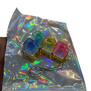 מחזיק מפתחות מקלדת לחצנים מאירים Fidget Toy בצורת L