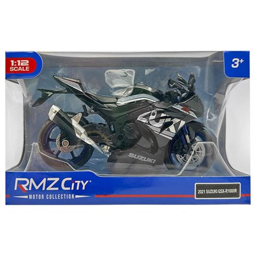 דגם אופנוע סוזוקי סופר ספורט 1000 - RMZ 2021 SUZUKI GSX-R1000R 1:12 BLACK