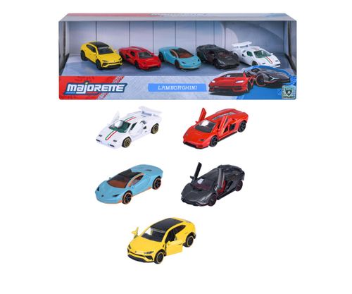 מארז 5 מכוניות מייג'ורט  למבורגיני  שונים - 1:64 MAJORETTE Lamborghini Set 5 pieces