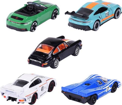 מארז 5 מכוניות מייג'ורט פורשה  שונים - 1:64 MAJORETTE PORSCHE
