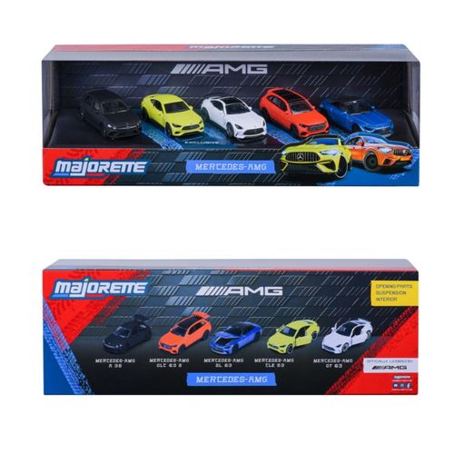 מארז 5 מכוניות מייג'ורט מרצדס AMG שונים  1:64- MAJORETTE MERCEDES AMG