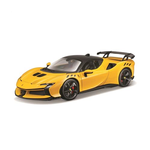 דגם מכונית פרארי ספורט צהובה - Bburago Ferrari SF90 XXStradale 1:24