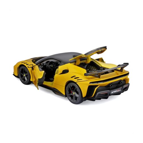 דגם מכונית פרארי ספורט צהובה - Bburago Ferrari SF90 XXStradale 1:24